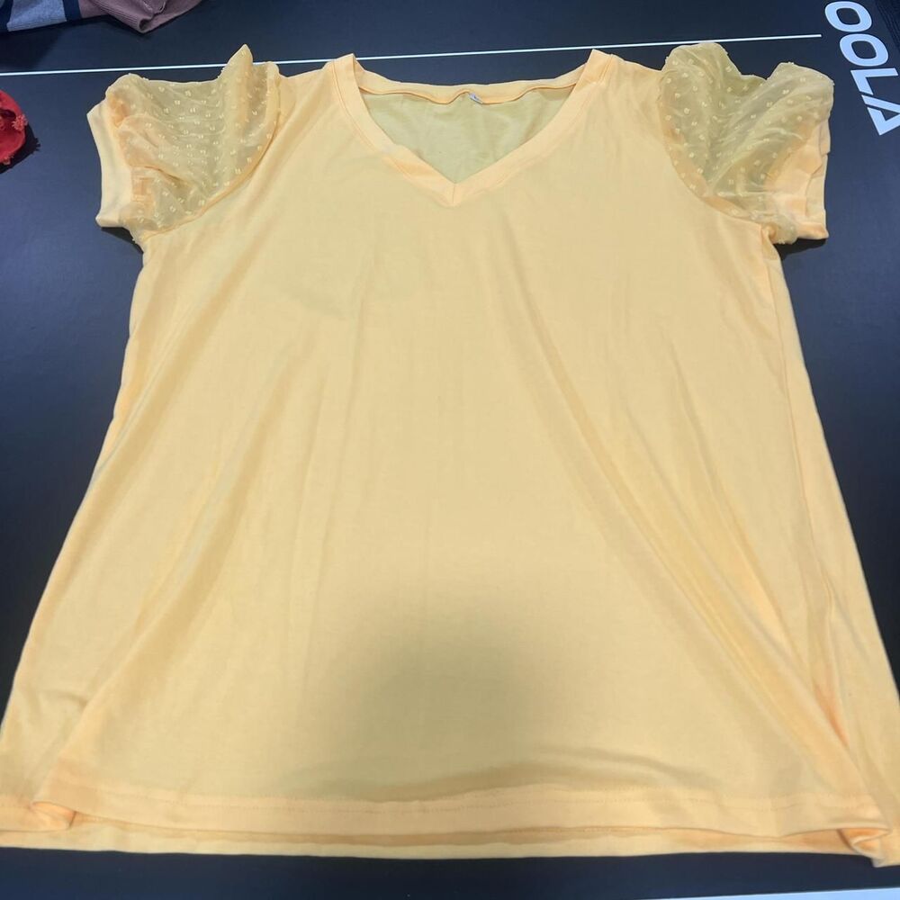 Unbranded Women's Yellow and Orange Shirt